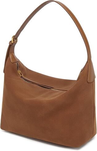 Medium Suede Hobo Bags for Women 10.6 Inch, Matte Faux Leather Shoulder Bag with Adjustable Strap, Slouchy Crossbody Purse in Saudi Arabia