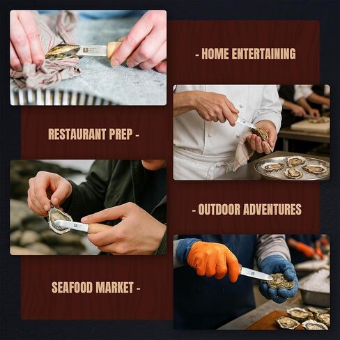 سكين R Murphy/Ramelson New Haven Oyster Shucking، فتاحة أدوات Shucker، طرف منحني منحني، مقبض خشبي، شفرة من الفولاذ المقاوم للصدأ، صنع في الولايات المتحدة الأمريكية، مقبض خشبي، عبوة واحدة in Saudi Arabia