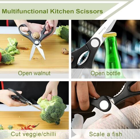 4-Pc Knife Set, 6 Inch Santoku Knife, 4 Inch Paring Knife, Kitchen Scissors, Y-Peeler, Anti-Rust Coating, Razor-Sharp, Stainless Steel Chef Knife Set, Perfect Gifts for Kitchen in Saudi Arabia