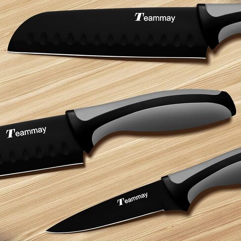 4-Pc Knife Set, 6 Inch Santoku Knife, 4 Inch Paring Knife, Kitchen Scissors, Y-Peeler, Anti-Rust Coating, Razor-Sharp, Stainless Steel Chef Knife Set, Perfect Gifts for Kitchen in Saudi Arabia