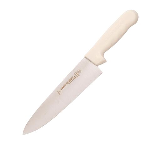 سكين الشيف Dexter-Russell مقاس 8 بوصات - S145-10PCP | سلسلة SANI-SAFE | شفرة من الفولاذ المقاوم للصدأ عالي الكربون، معتمدة من NSF، مقبض أبيض مقاوم للانزلاق، صنع في الولايات المتحدة الأمريكية in Saudi Arabia