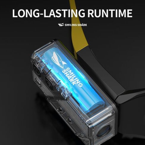 LED Glasses Rechargeable Headlight with Motion Sensor and Touch Control, 5 Modes USB C Lighted Glasses for Night Running,Camping, Fishing, Cycling, Hiking, Hands-Free Lighting (Yellow) in Saudi Arabia