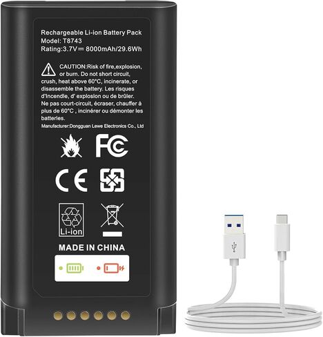 بطارية قابلة لإعادة الشحن أمان متوافقة مع Eufy S330 S230 S220 E330 فيديو ذكي قفل ذكي 3 في 1 و Smart Drop ، استبدال بطارية Li-Ion 10500mAh in Saudi Arabia