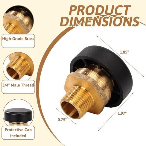 Vacuum Relief Valve 3/4 Inch Low Profile Water Service for Water and Heater Tanks Brass Leak Proof in Saudi Arabia