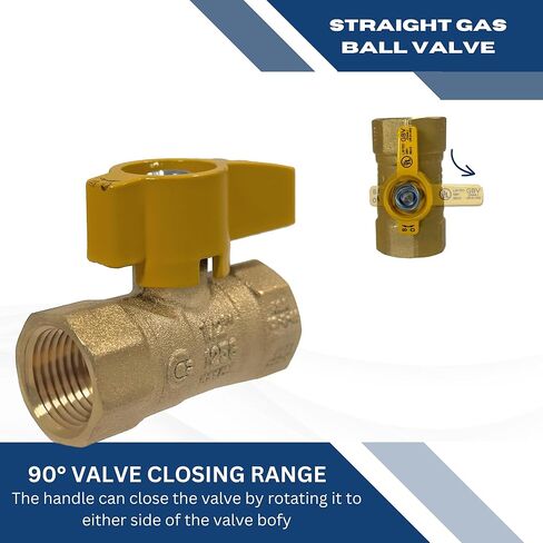 10 PIECES XFITTING 1/2" IPS BRASS GAS BALL VALVE, CSA APPROVED 1/4 TURN - PROPANE, NATURAL GAS, METAL HANDLE in Saudi Arabia