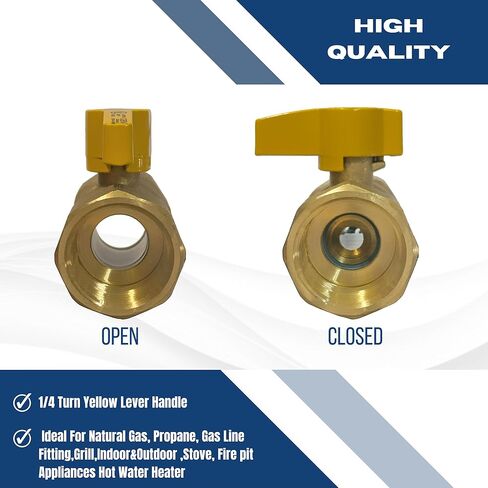 10 PIECES XFITTING 1/2" IPS BRASS GAS BALL VALVE, CSA APPROVED 1/4 TURN - PROPANE, NATURAL GAS, METAL HANDLE in Saudi Arabia
