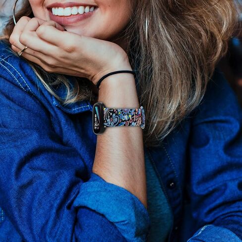 [3 عبوات] متوافقة مع سوار Fitbit Sense 2 للنساء/Fitbit Sense Smart Watch Band إكسسوارات بديلة للرجال والنساء - سوار معصم رياضي من السيليكون بنمط ملون - معصم صغير in Kuwait