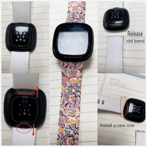 [3 عبوات] متوافقة مع سوار Fitbit Sense 2 للنساء/Fitbit Sense Smart Watch Band إكسسوارات بديلة للرجال والنساء - سوار معصم رياضي من السيليكون بنمط ملون - معصم صغير in Kuwait