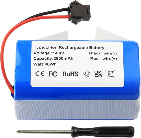 Battery Replacement for BAGOTTE BG600 MAX BG700 BG750,Tesla 106936,Goovi D380 F007C D382,Honiture G20 PRO,iHome Autovac iHRV10Y-BLK iHRV11-BLK iHRV12-BLK Robot Vacuum H18650CH-4S1P CMICR18650F8M7-4S1P in Saudi Arabia
