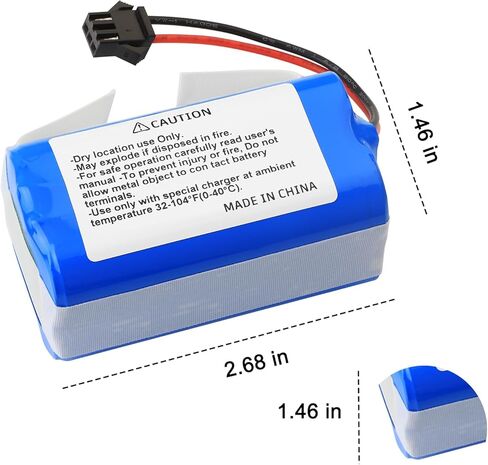 Battery Replacement for BAGOTTE BG600 MAX BG700 BG750,Tesla 106936,Goovi D380 F007C D382,Honiture G20 PRO,iHome Autovac iHRV10Y-BLK iHRV11-BLK iHRV12-BLK Robot Vacuum H18650CH-4S1P CMICR18650F8M7-4S1P in Saudi Arabia