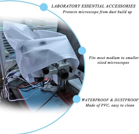غطاء مجهر DIYPHONE، غطاء غبار المجهر، حافظة واقية بلاستيكية مجسمة، غطاء واقي مجهر مقاوم للماء، 16.93 بوصة × 16.93 بوصة (43 سم × 43 سم) in Kuwait