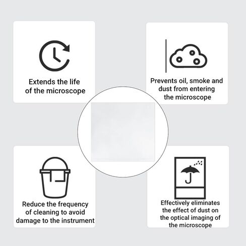 غطاء مجهر DIYPHONE، غطاء غبار المجهر، حافظة واقية بلاستيكية مجسمة، غطاء واقي مجهر مقاوم للماء، 16.93 بوصة × 16.93 بوصة (43 سم × 43 سم) in Kuwait