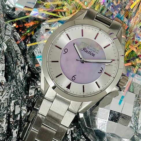 ساعات MULCO للنساء، Lady Ilusion، هيكل من الفولاذ المقاوم للصدأ مع سوار معصم من السيليكون، حركة كوارتز متعددة الوظائف، شاشة عرض تناظرية كبيرة للوجه مع أم اللؤلؤ والذهب الوردي - مقاومة للماء حتى 100 متر in Kuwait