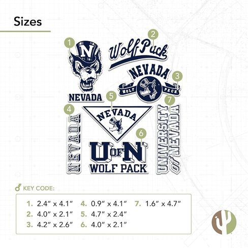 Desert Cactus University of Nevada Reno Sticker UNR Wolf Pack Vinyl Decals Laptop Water Bottle Car Type 2 (T2 Vintage 1) in Saudi Arabia