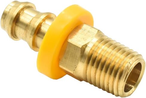 Interstate Pneumatics FL146 Easy Lock Brass Hose Fittings, Connectors, 3/8 Inch Push-Lock Barb x 1/4 Inch Male NPT End in Saudi Arabia