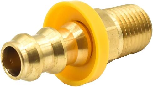 Interstate Pneumatics FL146 Easy Lock Brass Hose Fittings, Connectors, 3/8 Inch Push-Lock Barb x 1/4 Inch Male NPT End in Saudi Arabia