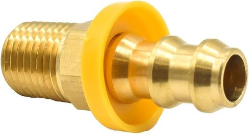 Interstate Pneumatics FL146 Easy Lock Brass Hose Fittings, Connectors, 3/8 Inch Push-Lock Barb x 1/4 Inch Male NPT End in Saudi Arabia