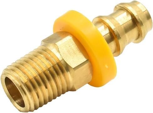 Interstate Pneumatics FL146 Easy Lock Brass Hose Fittings, Connectors, 3/8 Inch Push-Lock Barb x 1/4 Inch Male NPT End in Saudi Arabia