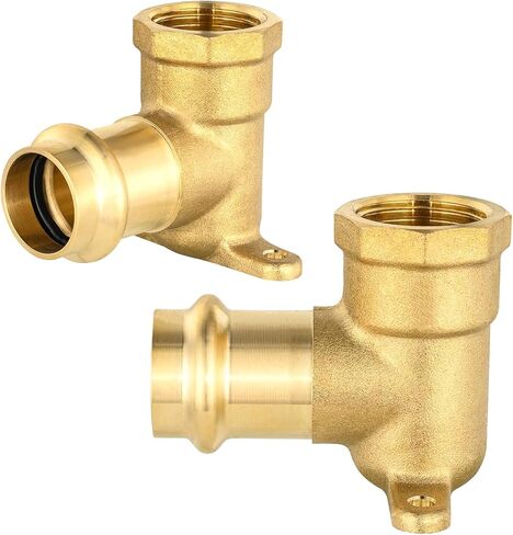 (عبوة من 2) Seelink 3/4" مكبس نحاسي X 3/4" أنثى NPT قطرة الأذن تركيب الكوع، تركيب نحاسي لأنبوب النحاس in Saudi Arabia