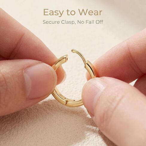 Gold Hoop Earrings 14K Gold Hoop Earrings for Women Minimalist Huggie Hoops Earring for Womens Hoops Earring Elegance 20mm in Saudi Arabia