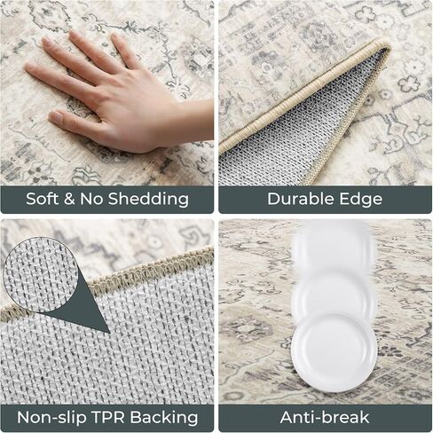 تقول الجدة بوهو مجموعات سجاد المطبخ من 3، سجادات مطبخ من الصوف الصناعي غير قابلة للانزلاق وقابلة للغسل للأرضية، سميكة ناعمة ومضادة للتعب، سجادة وقوف مريحة لغرفة الغسيل في الردهة، بيج in Kuwait