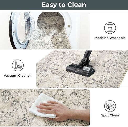 تقول الجدة بوهو مجموعات سجاد المطبخ من 3، سجادات مطبخ من الصوف الصناعي غير قابلة للانزلاق وقابلة للغسل للأرضية، سميكة ناعمة ومضادة للتعب، سجادة وقوف مريحة لغرفة الغسيل في الردهة، بيج in Kuwait