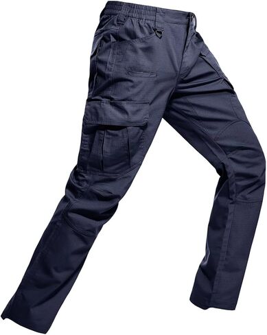 Men's Ripstop Tactical Pants Water Resistant Work Cargo Pants Outdoor Breathable Lightweight EDC Hiking Pants in Saudi Arabia