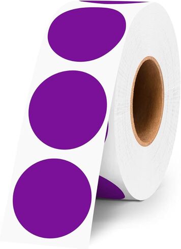 1000 قطعة من الملصقات المنقطة البيضاء، بكرة ملصقات دائرية مقاس 1 بوصة، ملصقات ترميز الألوان سهلة التقشير للتنظيم ووضع العلامات، ملصقات فارغة لاصقة دائمة in Kuwait