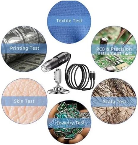 1600X كاميرا مجهرية رقمية نوع C USB مجهر إلكتروني محمول لإصلاح الهاتف الخليوي المكبر لحام in Kuwait