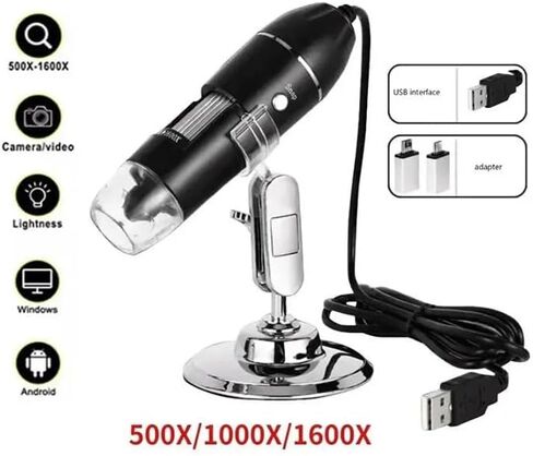 1600X كاميرا مجهرية رقمية نوع C USB مجهر إلكتروني محمول لإصلاح الهاتف الخليوي المكبر لحام in Kuwait