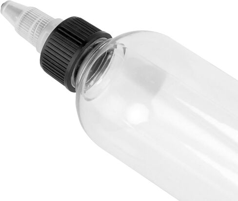 HAKZEON 50 Pack 5oz Plastic Squeezing Bottles, 150ml Squeeze Bottles with Twist Top Cap, Clear Empty Dispenser Bottle and Funnels for Sauce, Oil, Crafts, Kitchen, Household in Saudi Arabia