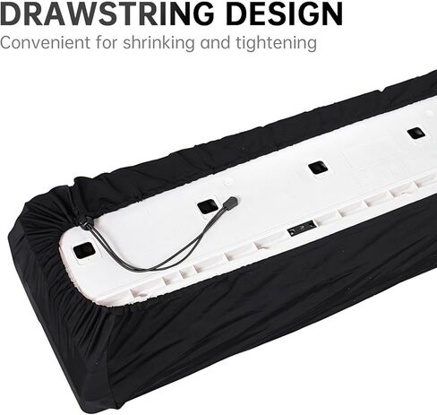 REMAGIC 88-Key Piano Keyboard Cover - Waterproof Dust Protection Dirt Proof Cover with Elastic & Lock, Fits for Electric/Electronic Music Keyboards Protective, Black in Saudi Arabia