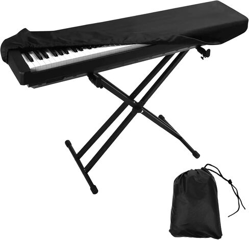 61 Keys Piano Keyboard Dust Cover, Spandex Stretch Fabric with ABS Cord Lock, Universal Dustproof Protector for Electronic Piano with Music Stand in Saudi Arabia