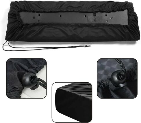 61 Keys Piano Keyboard Dust Cover, Spandex Stretch Fabric with ABS Cord Lock, Universal Dustproof Protector for Electronic Piano with Music Stand in Saudi Arabia