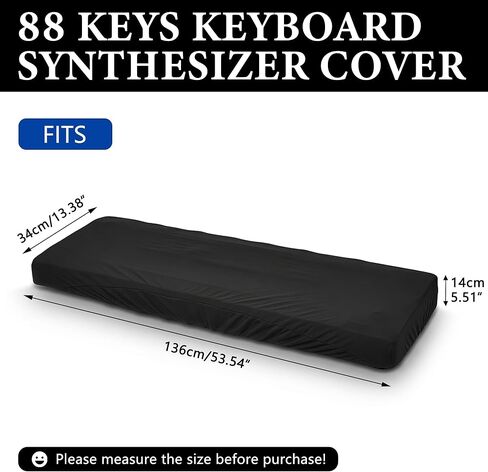 Musiin 88 keys piano keyboard dust cover,compatible with KORG SV-2 88,SV-2S 88,Roland V-STAGE 88,Native Instruments KONTROL S88, Deluxe Chinlon Dustproof & Anti-scratch, Silky Feel & Tailored Design in Saudi Arabia