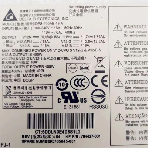 704427-001 705045-001 DPS-400AB-19 A for Z230 CMT 400W Desktop Power Supply in Kuwait