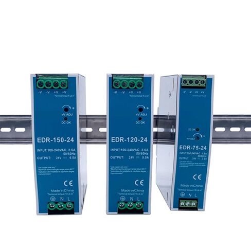 1PCS EDR-75W 120W 150W Single Output Industrial AC to DIN Rail Switching Power Supply 24v 12 Volt Adapter(EDR-120-12) in Saudi Arabia