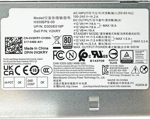 ل 3080 7090 7080 5090 300W امدادات الطاقة 0V2KRY 0352NR V2KRY 352NR H300EPS-00 L300EPS-00 6 + 4 + 4 دبابيس in Kuwait