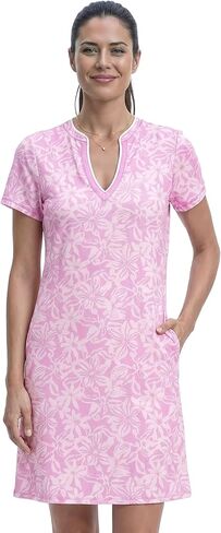 Izod Women's V-Neck Short Sleeve Athletic Dress in Saudi Arabia