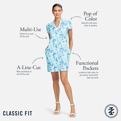 Izod Women's V-Neck Short Sleeve Athletic Dress in Saudi Arabia