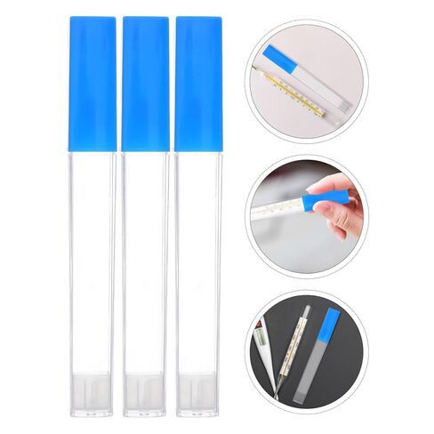 Garneck 20pcs Thermometer Protective Storage Tubes with Plastic Case Compact Organizer for Body Temperature Meters and Acupuncture Tools Portable Travel Carrier for Clinic and Home Use in Saudi Arabia