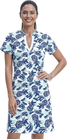 Izod Women's V-Neck Short Sleeve Athletic Dress in Saudi Arabia