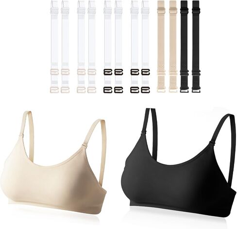 Seamless Dance Bra for Big Girls, Comfort Flex Fit Back Buckle Training Bras with Clear Straps in Saudi Arabia