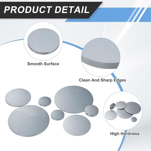 MECCANIXITY 4pcs 1/4"(6mm) x 2" Steel Plate, Black Hot Rolled A36 Steel Sheet Plate Base, Round Weldable Metal Discs for Industrial Construction Structural Support in Saudi Arabia