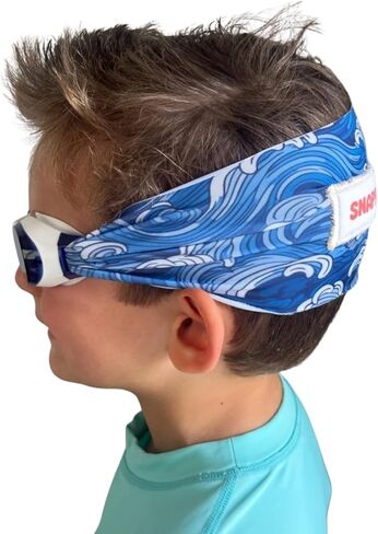 Kids Swim Goggles Ages 3+ | Floatable, Tangle-Free Fabric Band, Anti-Fog Lenses for Swim Lessons, Beach, Pool Fun – Blue Lens in Saudi Arabia