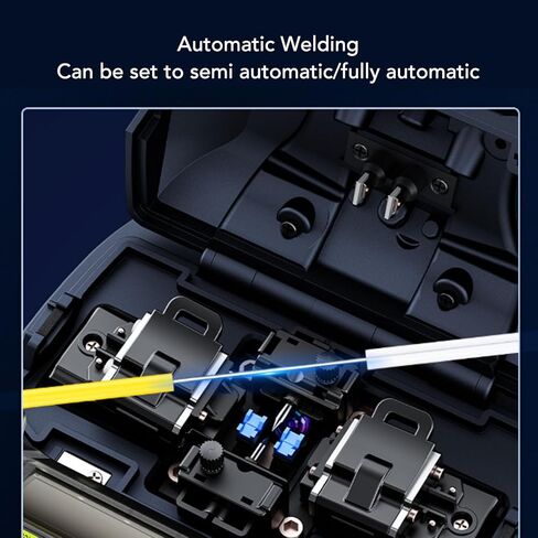 Fafeicy Fiber Optic Splicer Full Automatic High Precision Portable Optical Cable Splicing Heating Machine with Dual Axes Alignment System (US Plug 100 to 240V) in Saudi Arabia