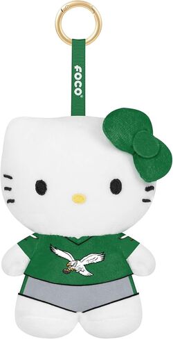 سلسلة مفاتيح FOCO Philadelphia Eagles NFL Retro Plush Hello Kitty® Bag Charm in Saudi Arabia