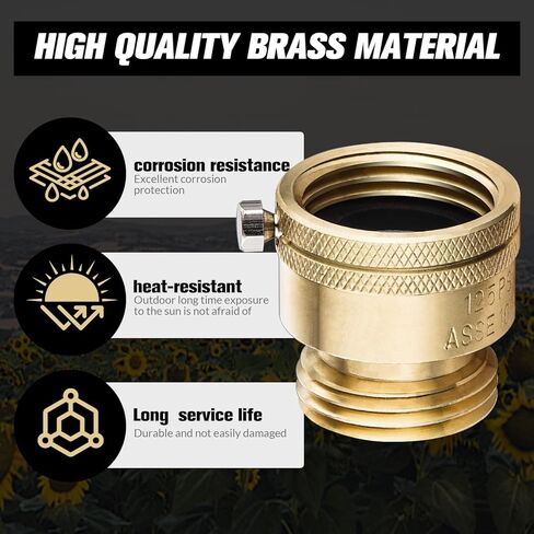 2 قطعة مجموعة قواطع فراغ النحاس 3/4 بوصة GHT صمام مريلة مضاد للسيفون من النحاس الصلب لكسارة الفراغ صنبور خارجي اتصال خرطوم RV موصل مانع التدفق الخلفي مع شريط، غسالات إضافية in Kuwait