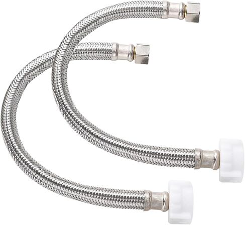 2Pack, PevePexe Toilet Hose Water Supply Line - 15" Length 3/8" COMP x 7/8" BC Braided Toilet Connector Hose in Saudi Arabia