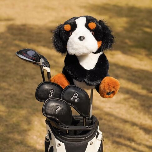 غطاء رأس لسائقي الحيوانات القطيفة الرائعة للكلاب من Craftsman Golf Bernese Mountain Dog، هدية للاعب الجولف باللون الأسود/البني in Saudi Arabia